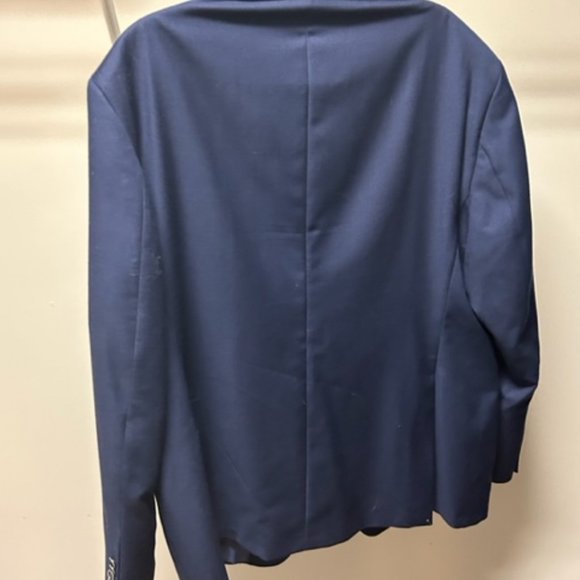 Mens 50R Slim Fit Joseph Abboud Navy Blazer Suit Jacket - Picture 5 of 9